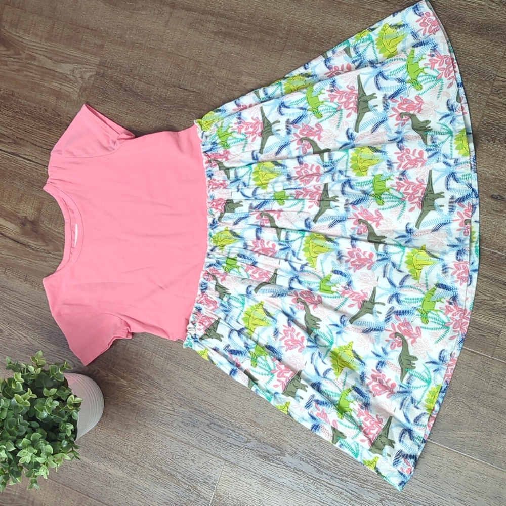 🌷🦖TUCKER + TATE Pink Dinosaur Dress